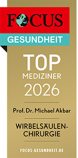 Siegel Fokus Gesundheit 2026 Akbar Wirbelsaeulenchirugie